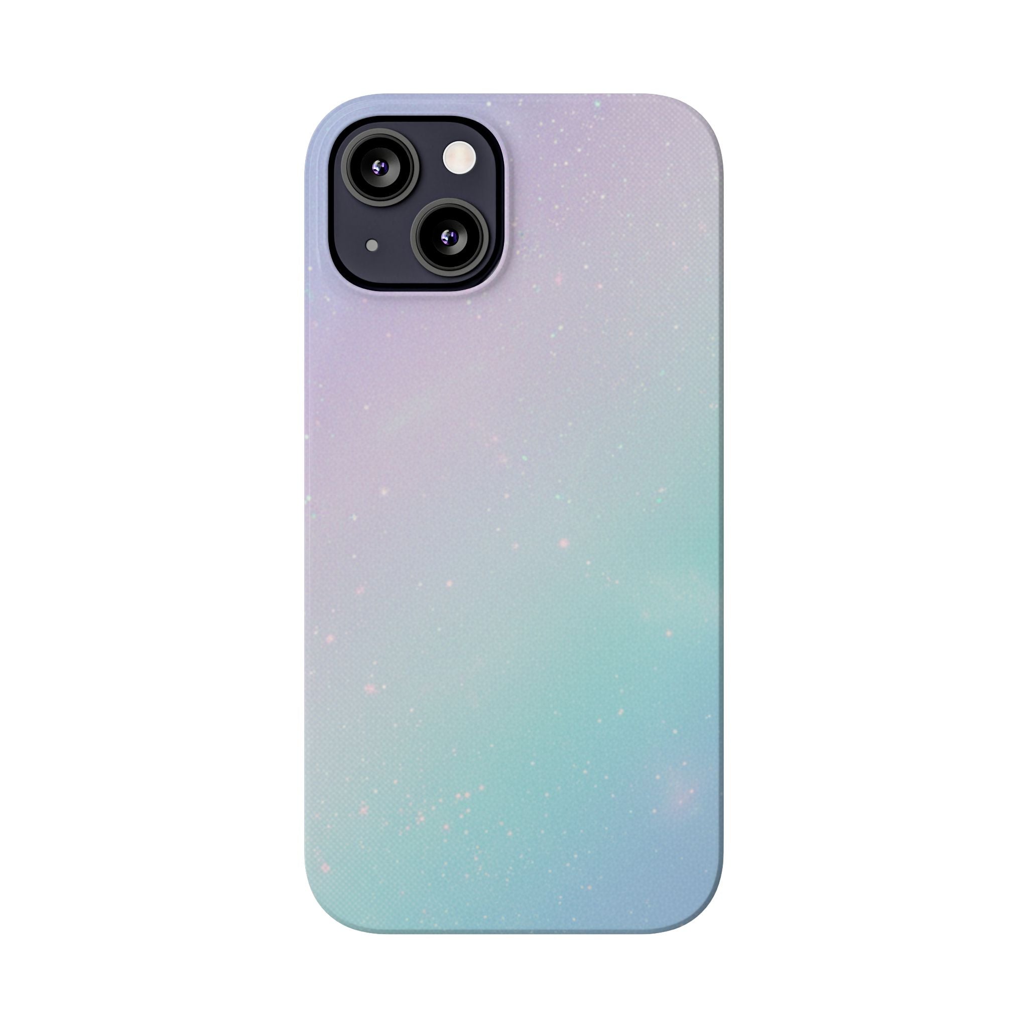 Opalescent Cosmic Slim Phone Case — Shimmering Moon Dust Purple & Blue Gradient