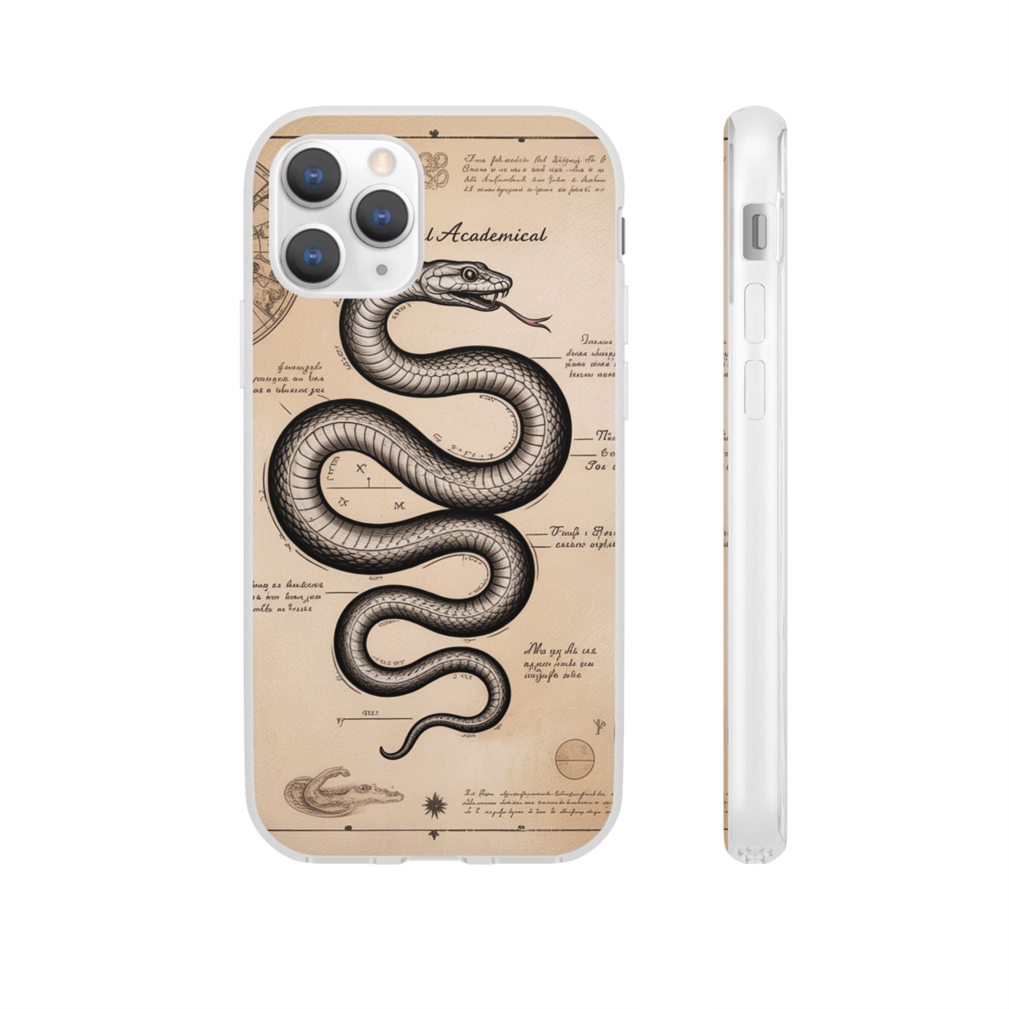 Flexi Cases - Dark Academia Snake & Celestial Map Collage Phone Cover