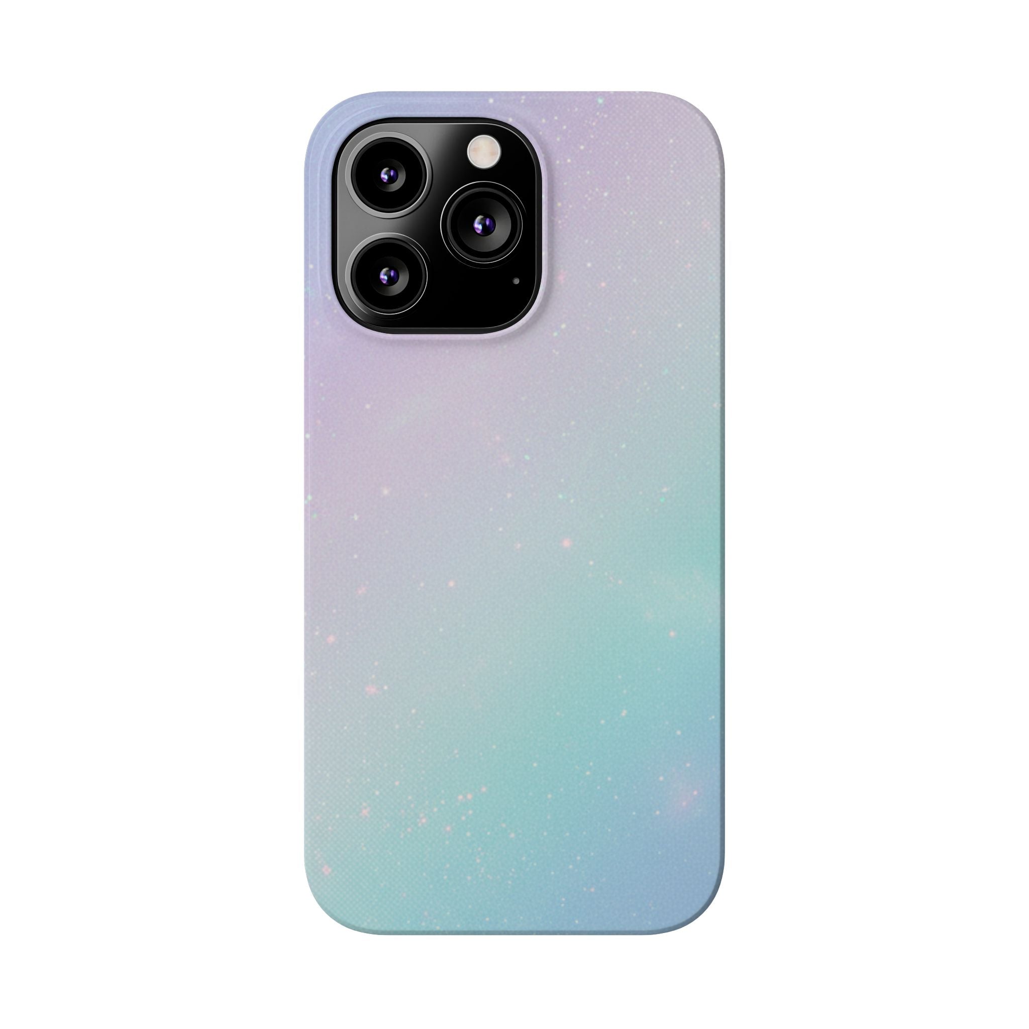 Opalescent Cosmic Slim Phone Case — Shimmering Moon Dust Purple & Blue Gradient