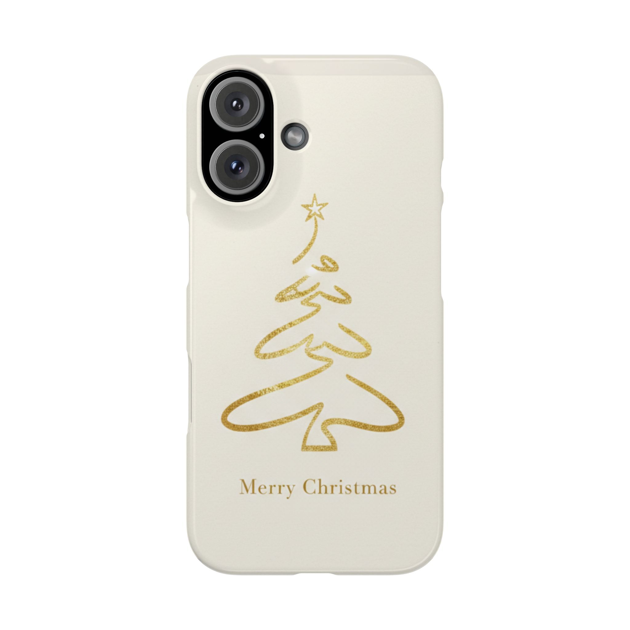 Minimalist Gold Foil Christmas Tree Slim Phone Case