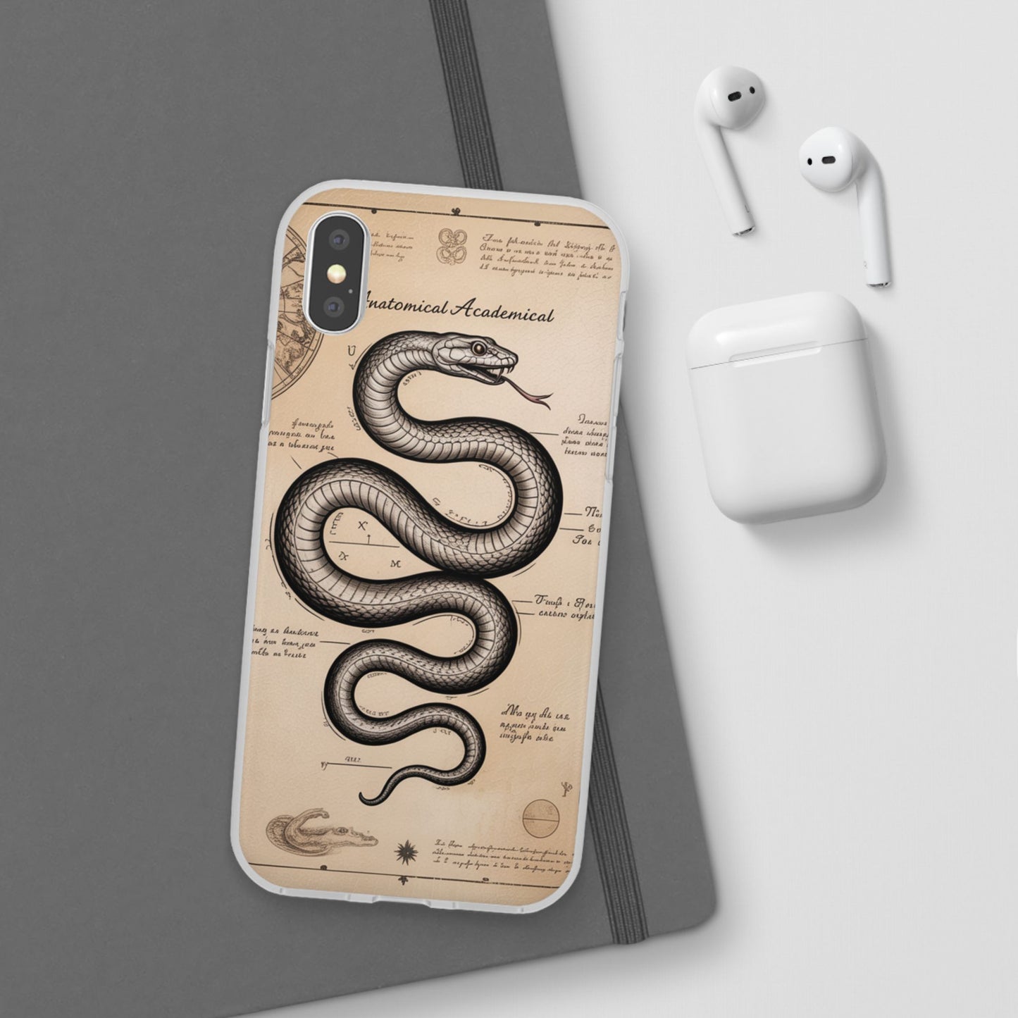 Flexi Cases - Dark Academia Snake & Celestial Map Collage Phone Cover