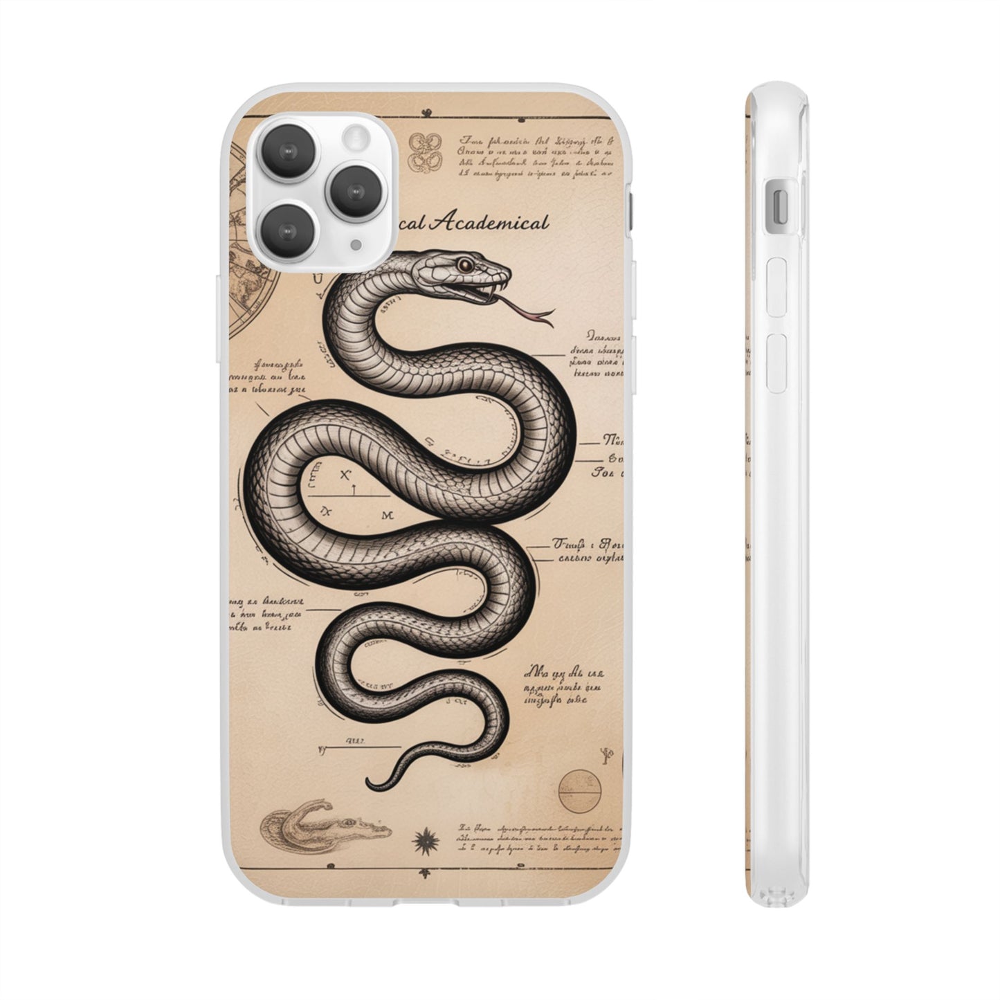 Flexi Cases - Dark Academia Snake & Celestial Map Collage Phone Cover