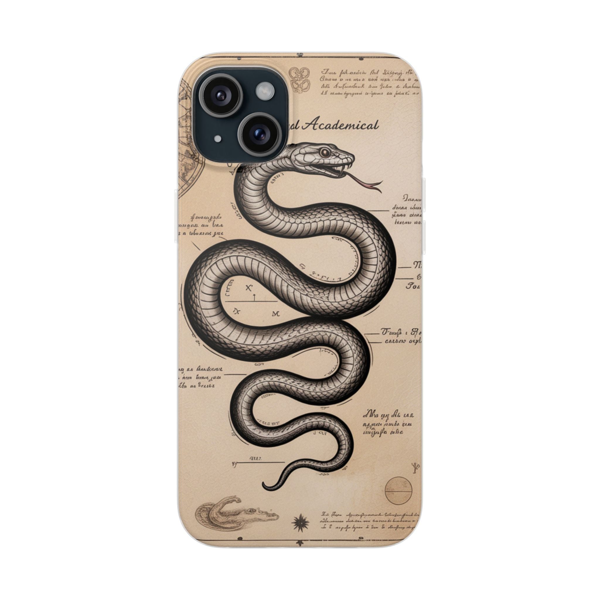 Flexi Cases - Dark Academia Snake & Celestial Map Collage Phone Cover