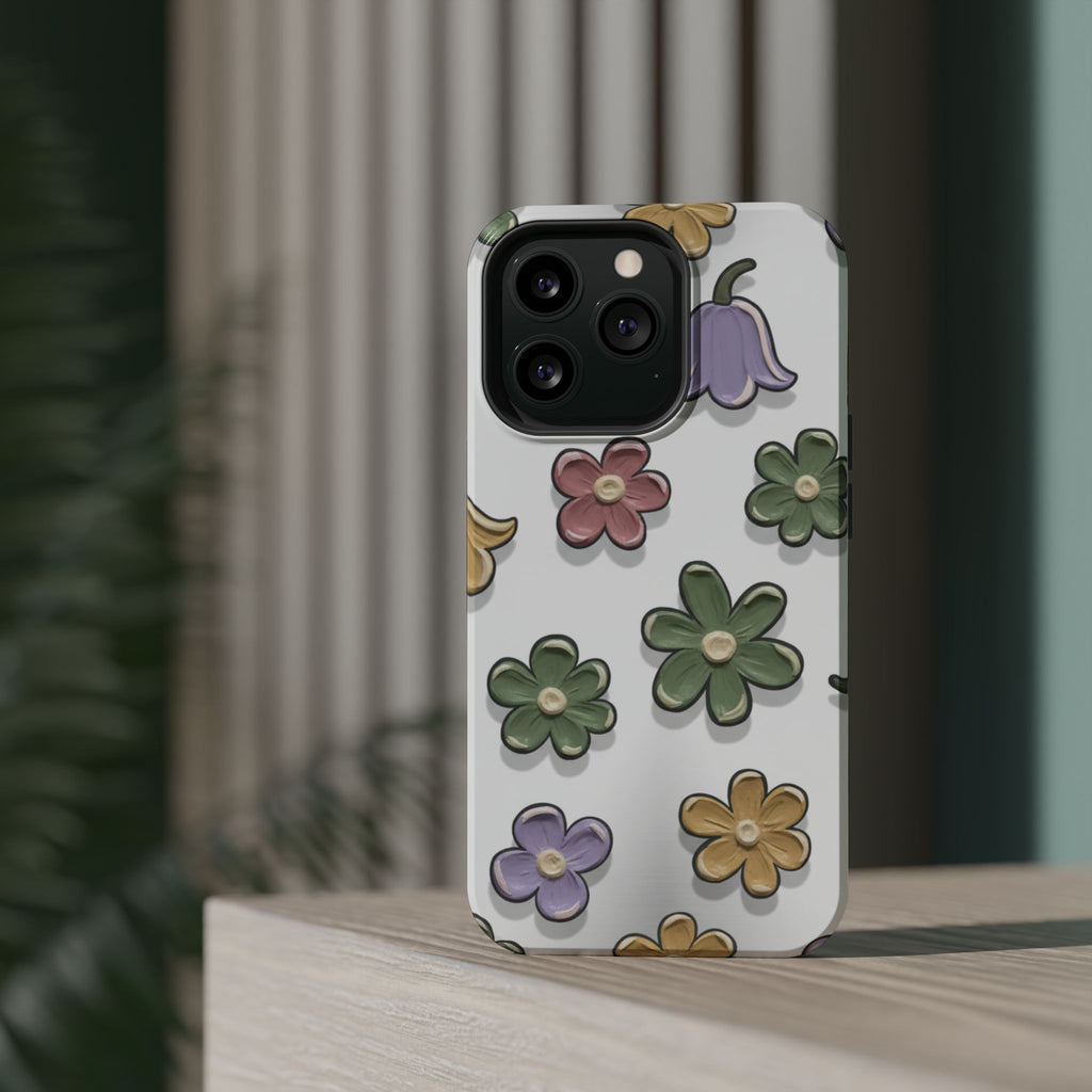 Magnetic Case — Whimsical Pastel Wildflower Design