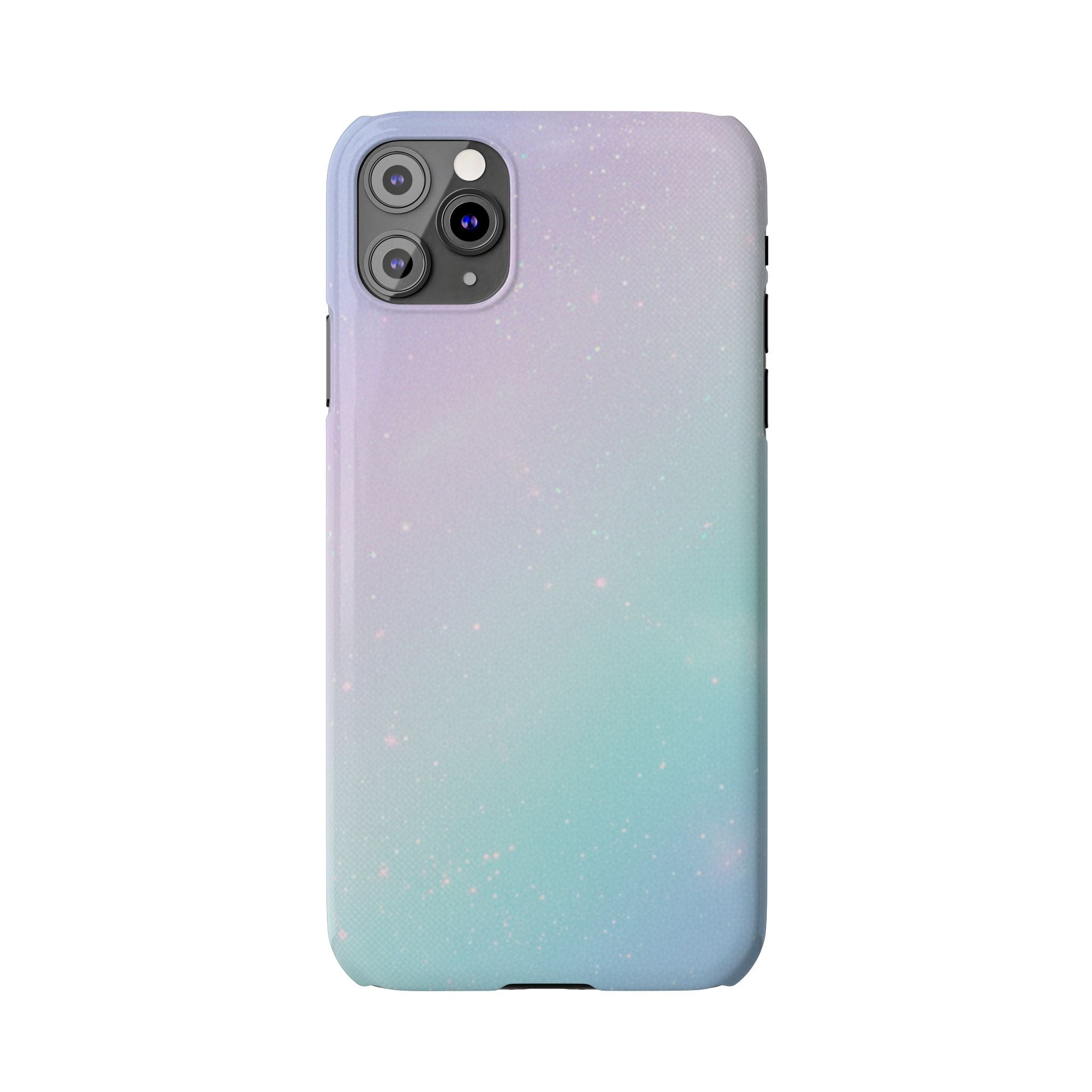 Opalescent Cosmic Slim Phone Case — Shimmering Moon Dust Purple & Blue Gradient