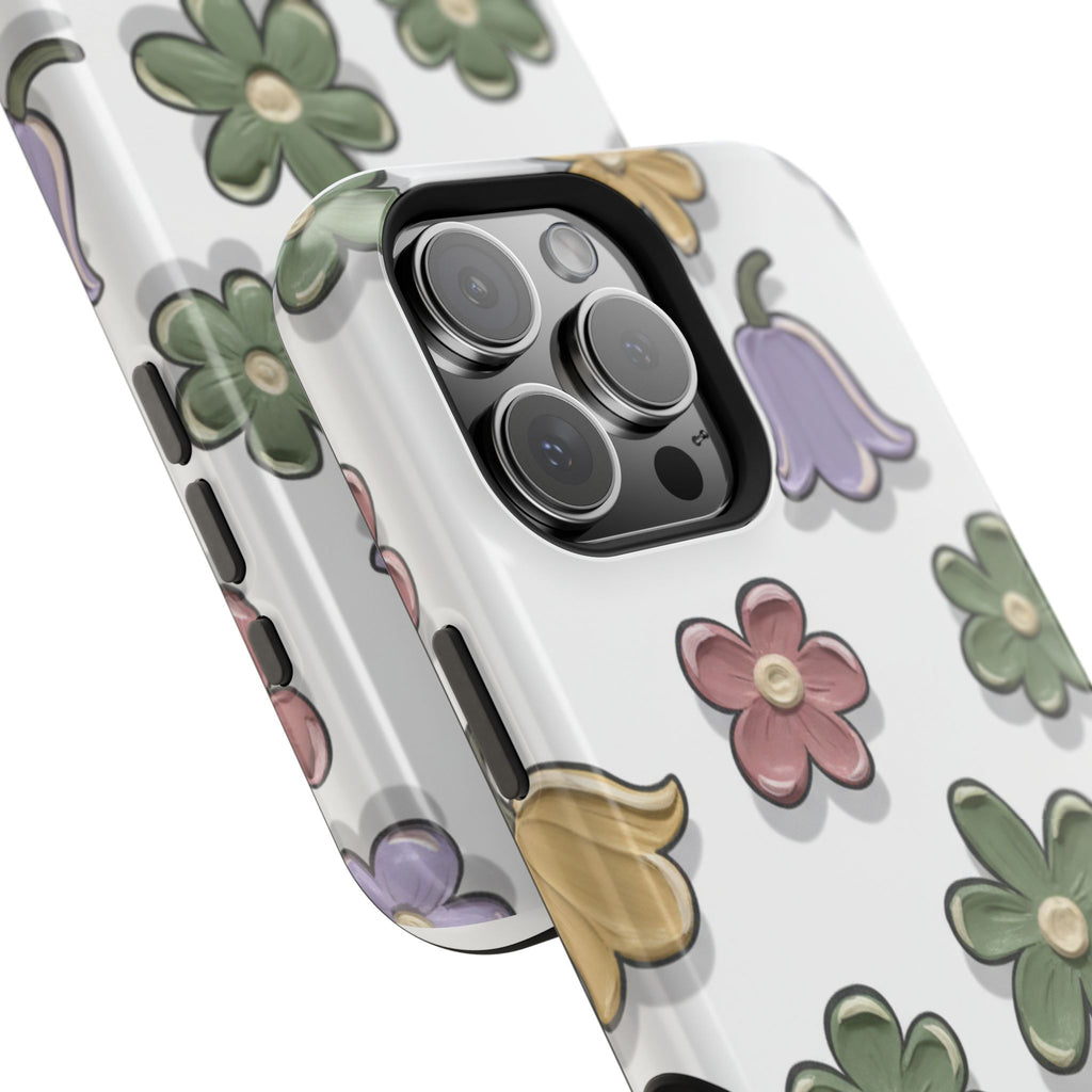 Magnetic Case — Whimsical Pastel Wildflower Design
