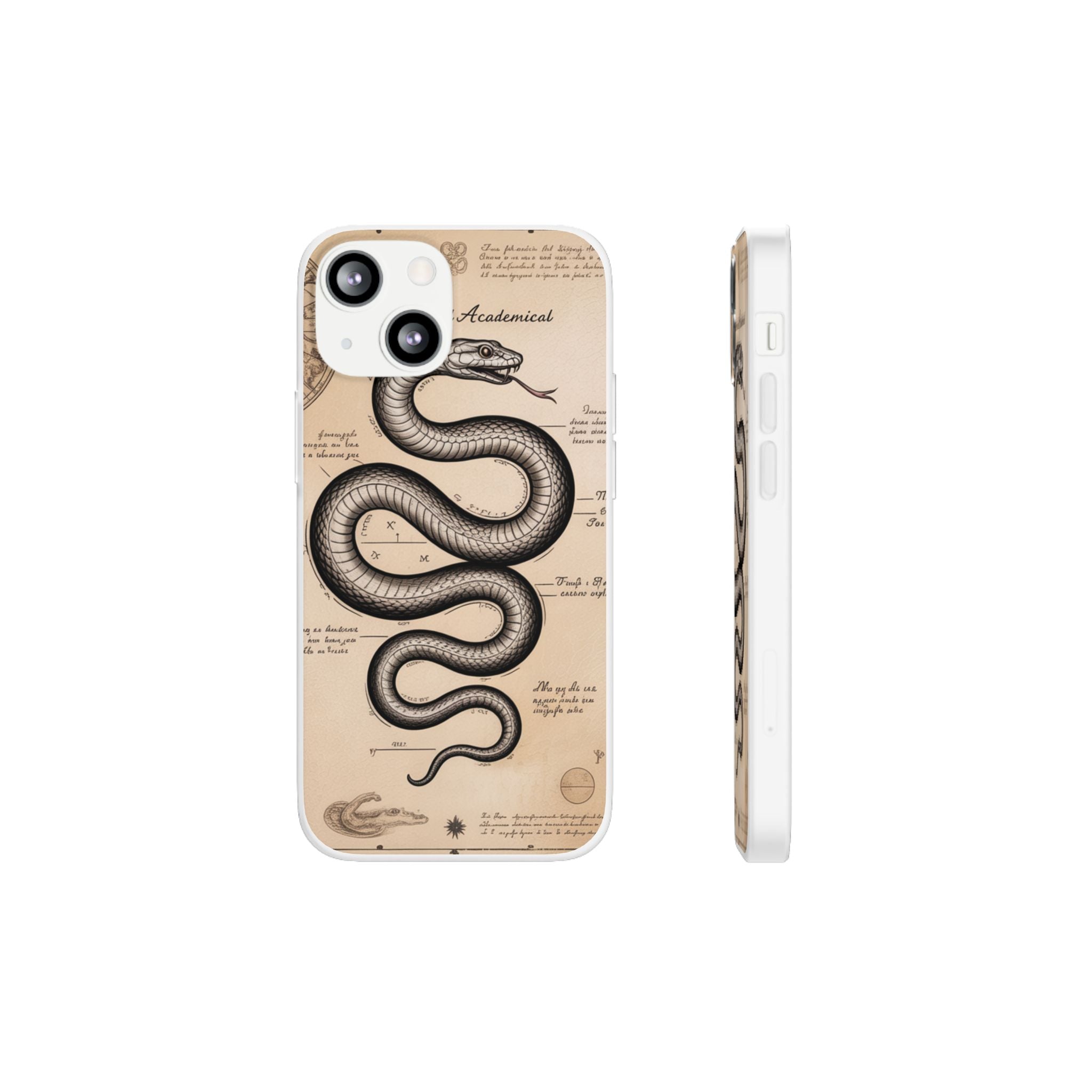 Flexi Cases - Dark Academia Snake & Celestial Map Collage Phone Cover