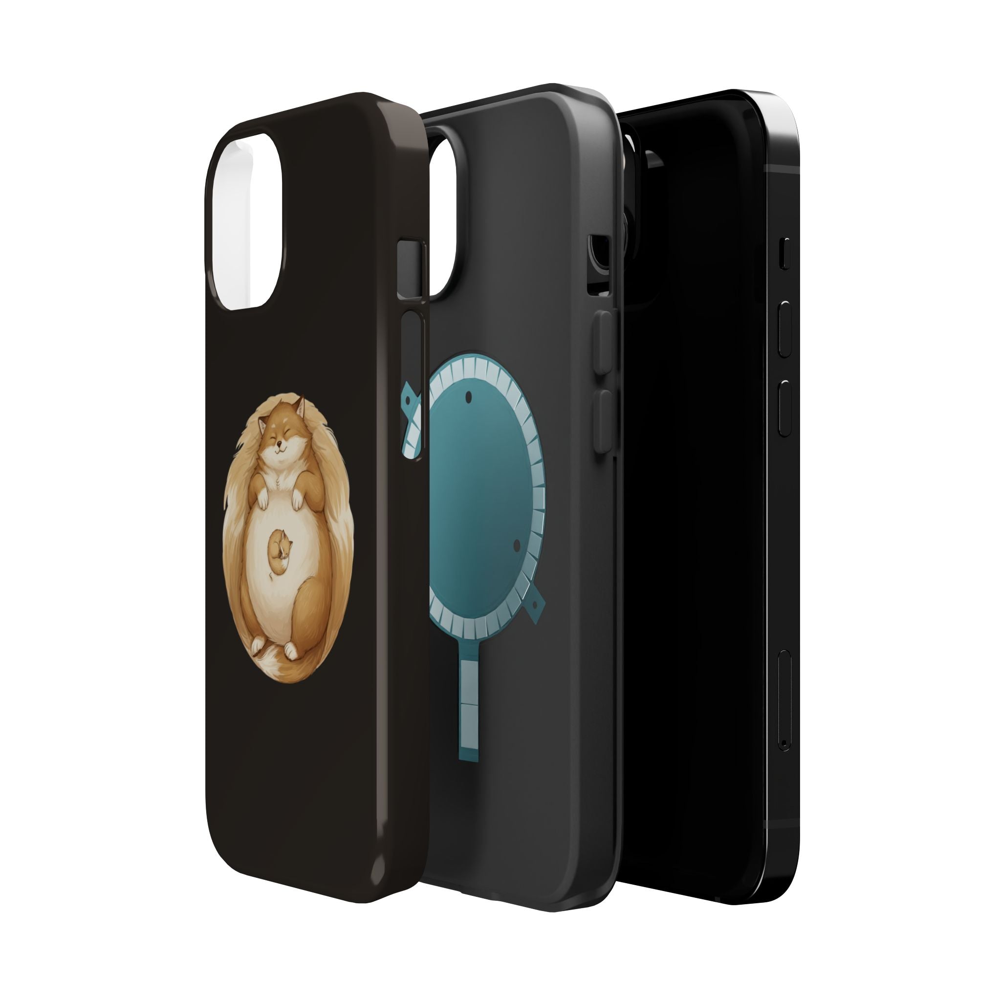 Calm Companions Magnetic Impact-Resistant Case — Storybook Sleepy Animal Illustration