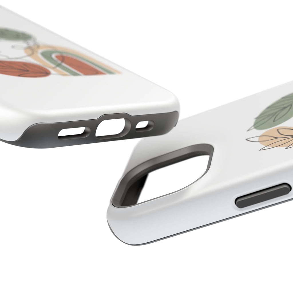 Boho Line-Face Phone Case — Terracotta Sage Minimalist Matte