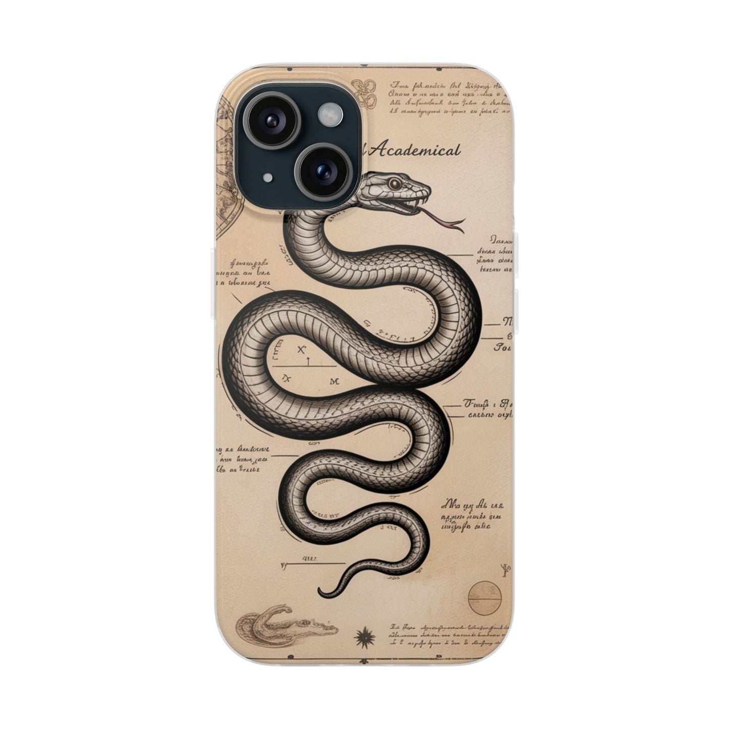 Flexi Cases - Dark Academia Snake & Celestial Map Collage Phone Cover