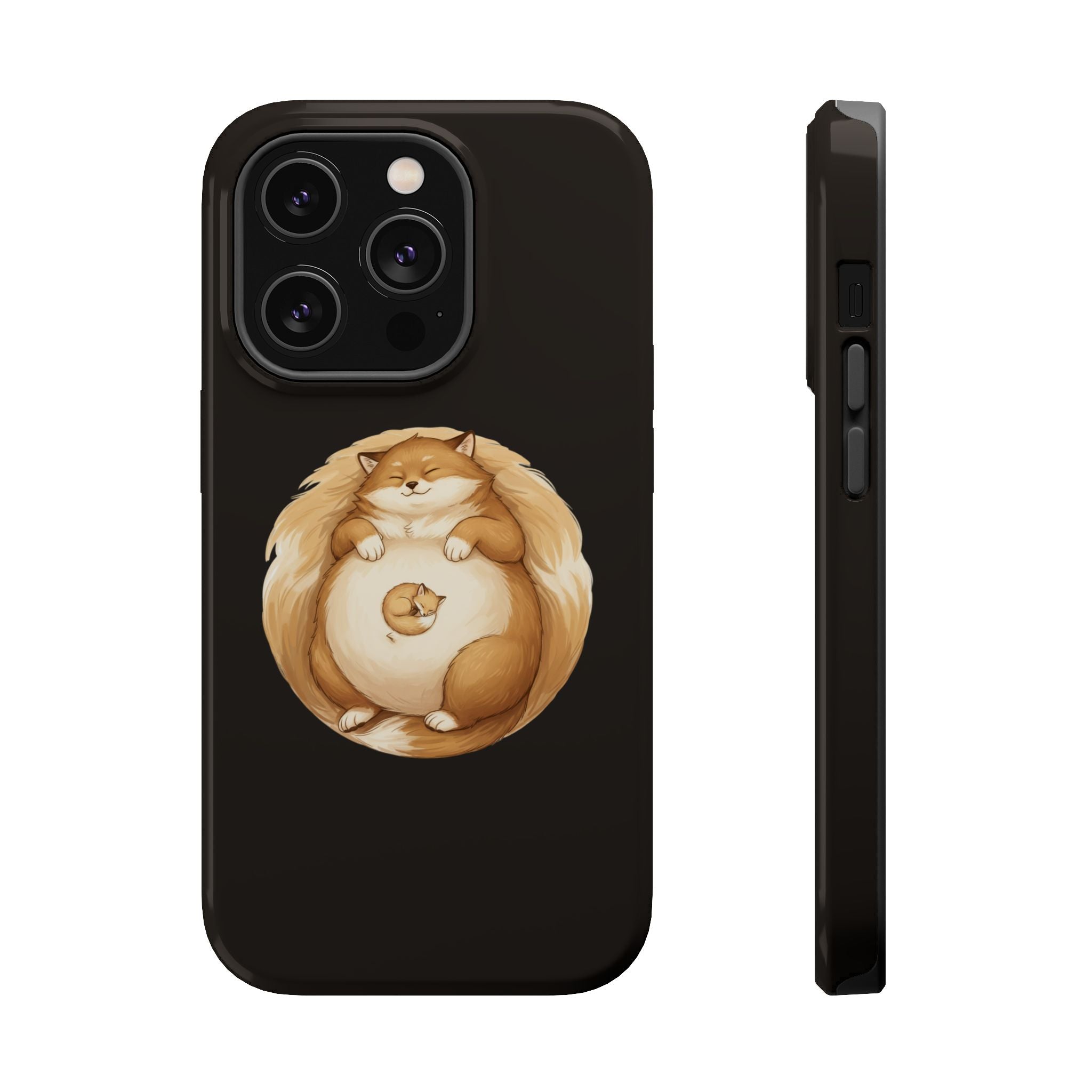 Calm Companions Magnetic Impact-Resistant Case — Storybook Sleepy Animal Illustration