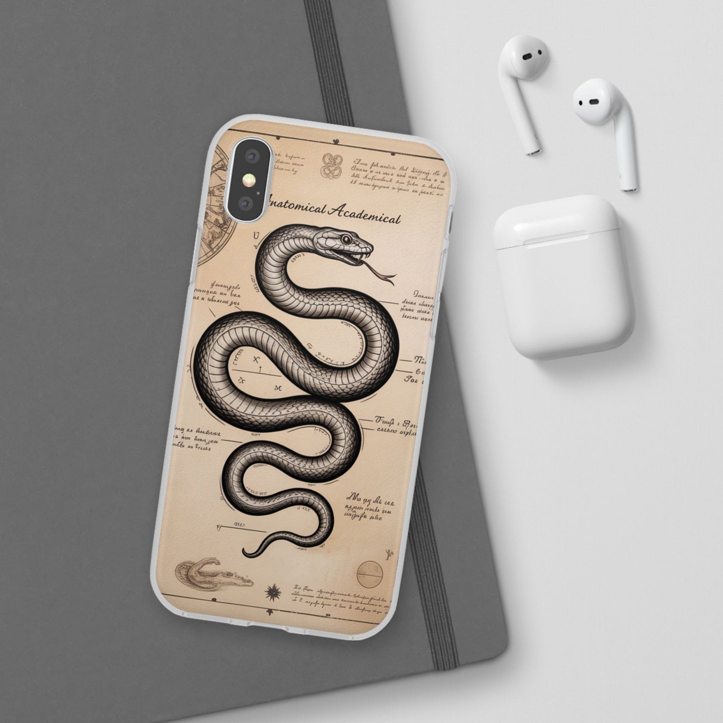 Flexi Cases - Dark Academia Snake & Celestial Map Collage Phone Cover