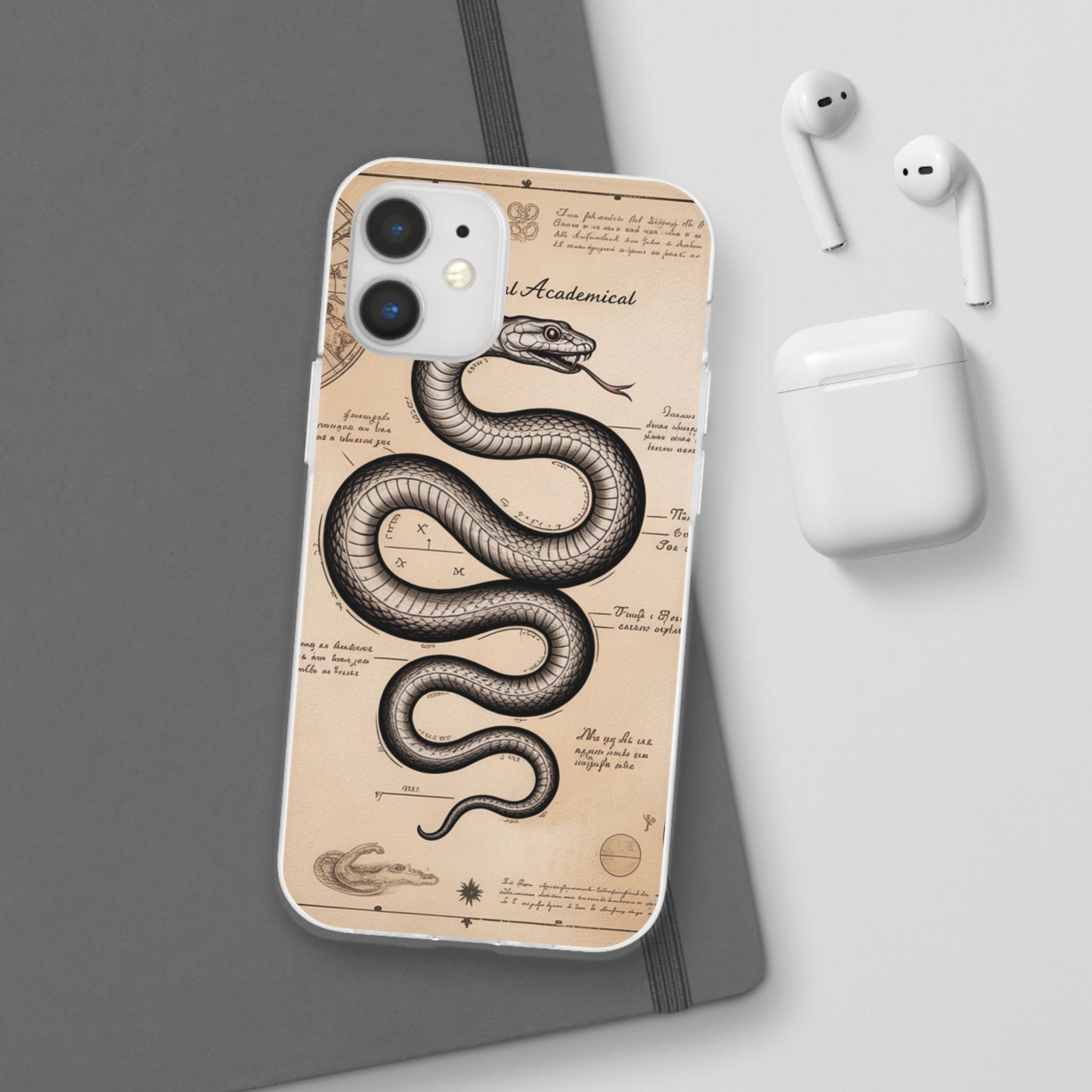 Flexi Cases - Dark Academia Snake & Celestial Map Collage Phone Cover