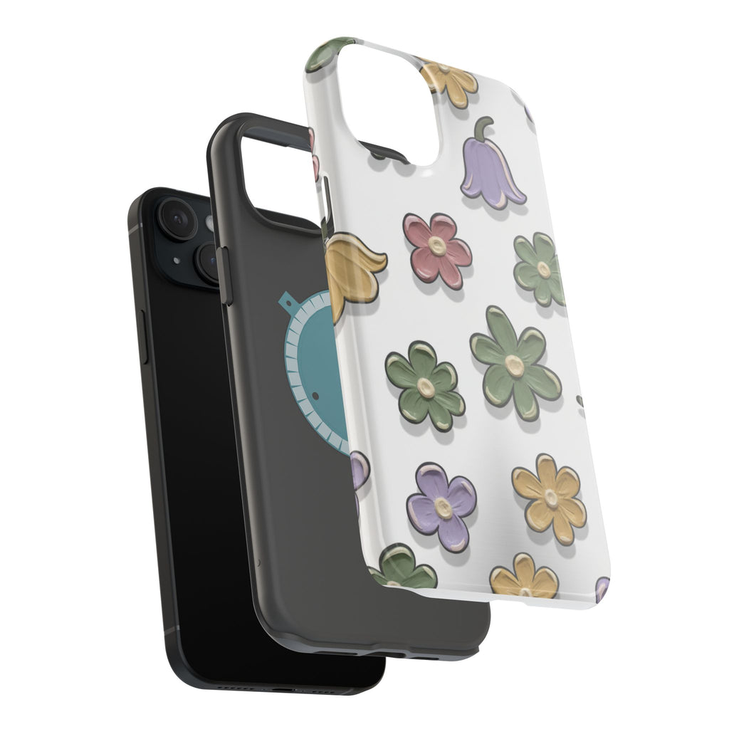 Magnetic Case — Whimsical Pastel Wildflower Design