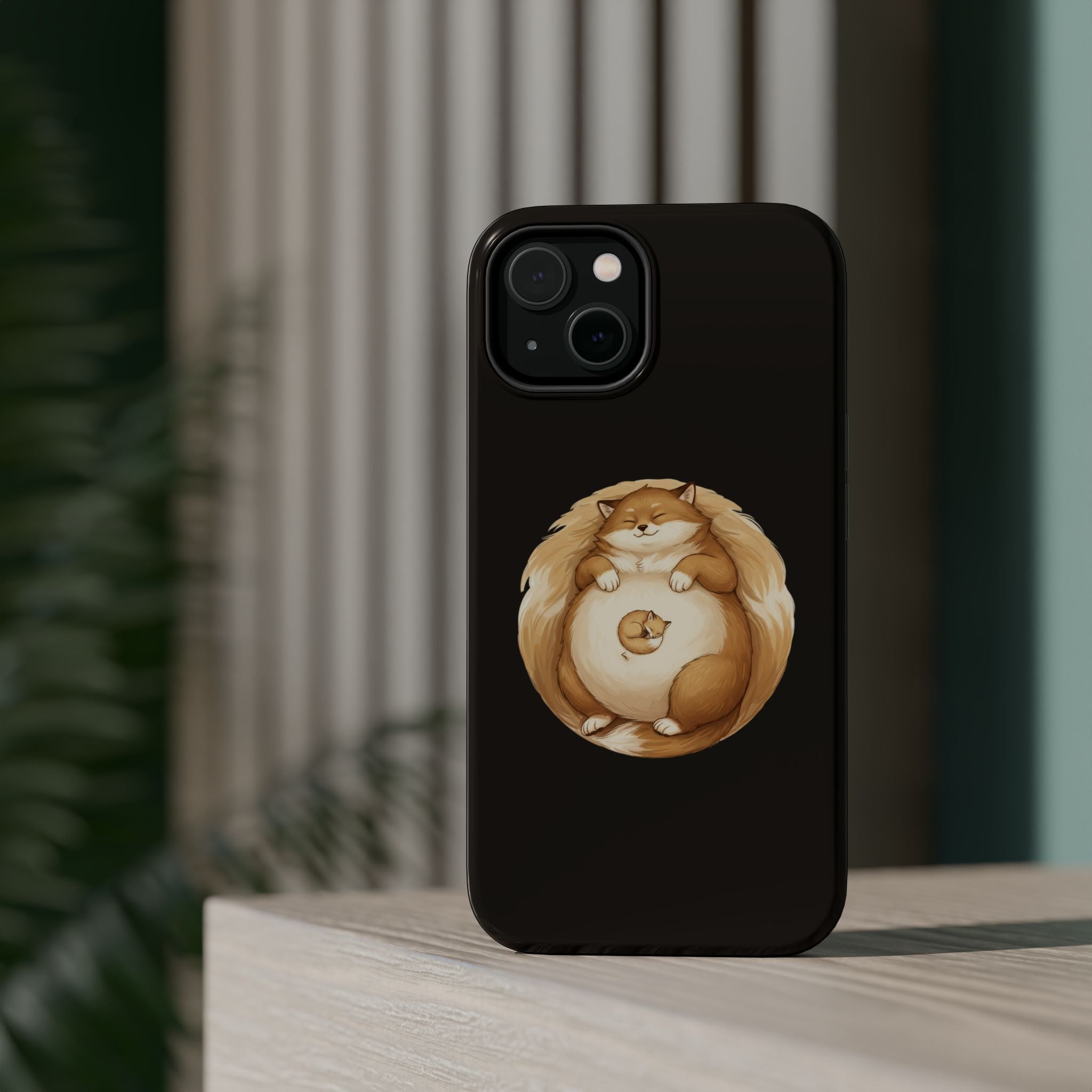 Calm Companions Magnetic Impact-Resistant Case — Storybook Sleepy Animal Illustration