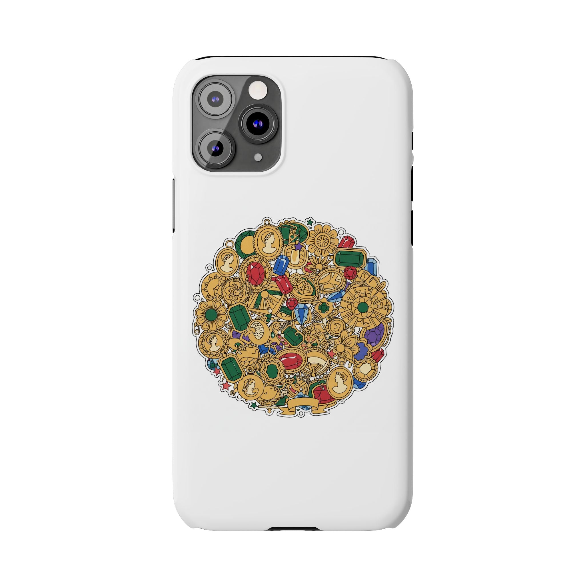 Gothic Red Rose Phone Case — Dark Romantic Slim Case with Black Ribbons