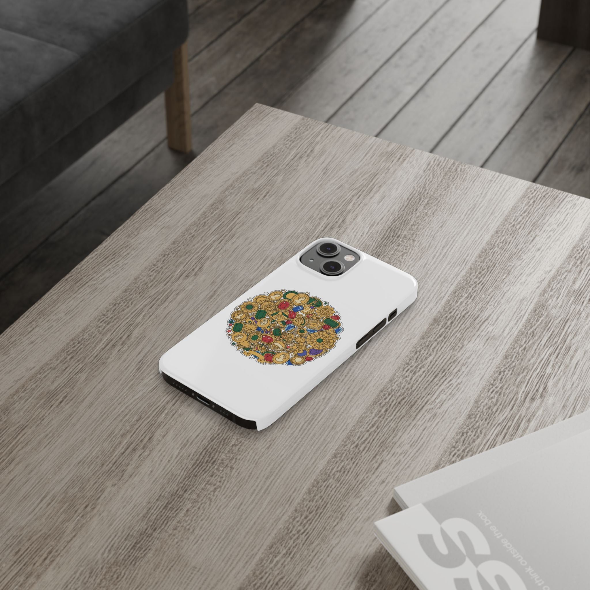 Gothic Red Rose Phone Case — Dark Romantic Slim Case with Black Ribbons