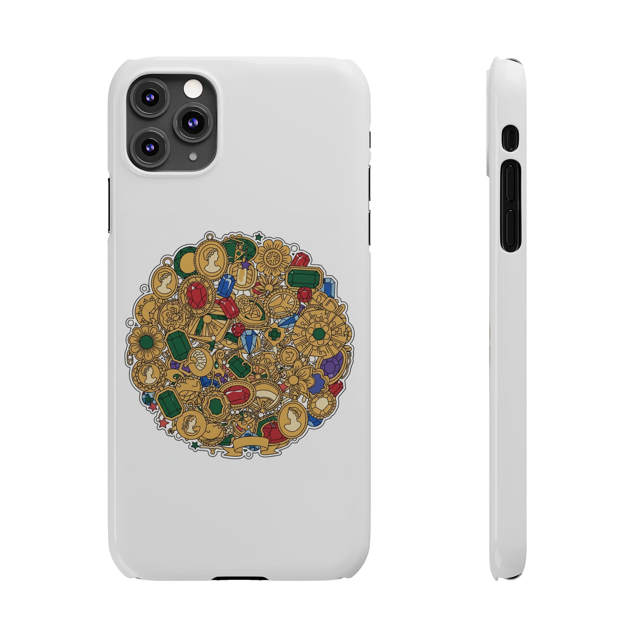 Gothic Red Rose Phone Case — Dark Romantic Slim Case with Black Ribbons