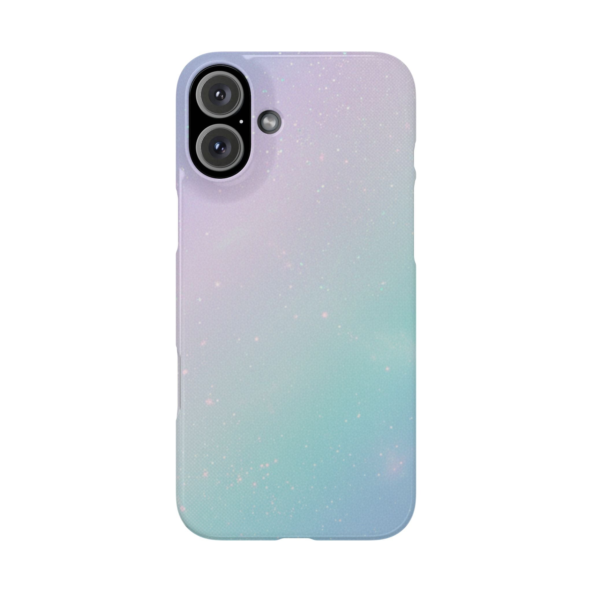 Opalescent Cosmic Slim Phone Case — Shimmering Moon Dust Purple & Blue Gradient