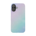 Opalescent Cosmic Slim Phone Case — Shimmering Moon Dust Purple & Blue Gradient