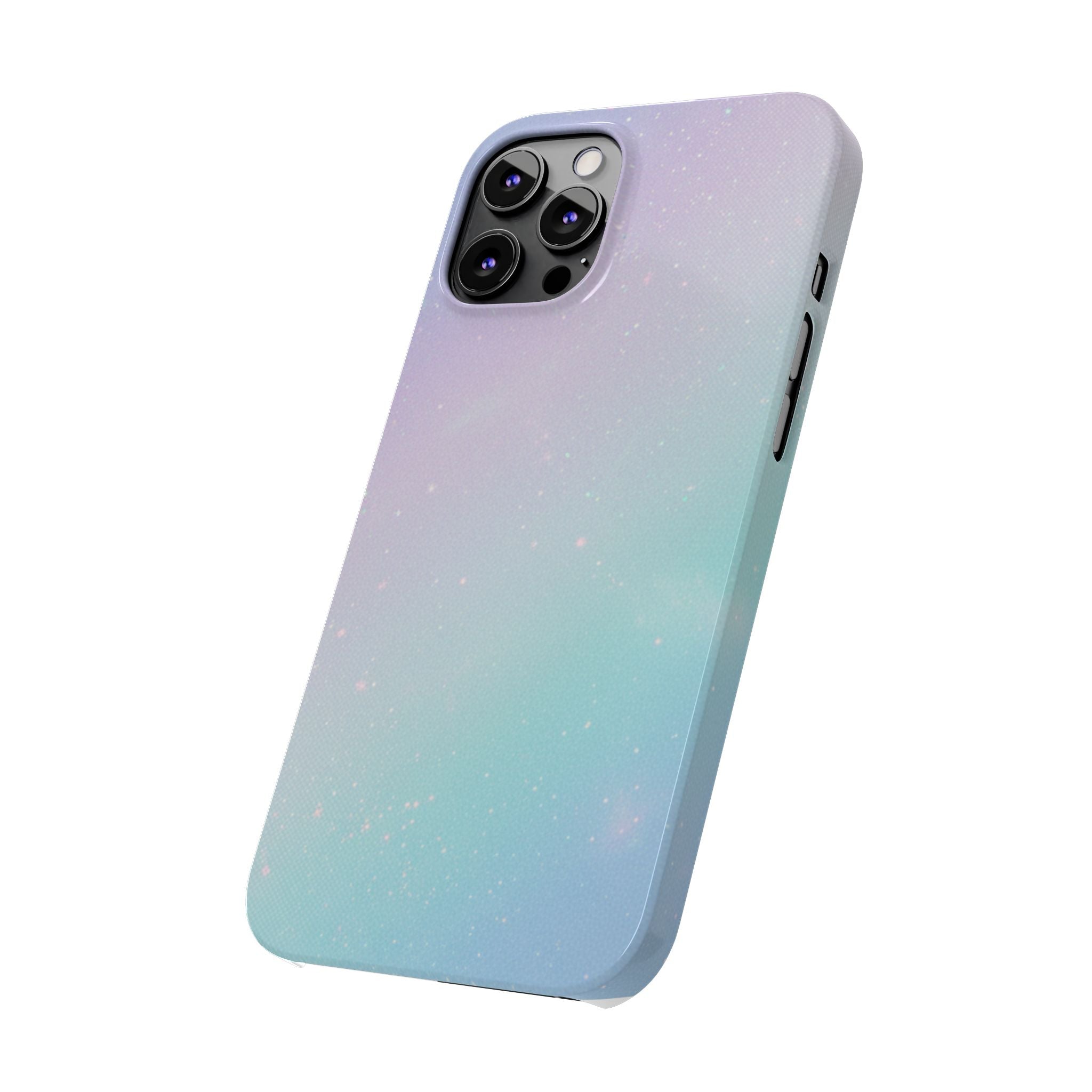 Opalescent Cosmic Slim Phone Case — Shimmering Moon Dust Purple & Blue Gradient
