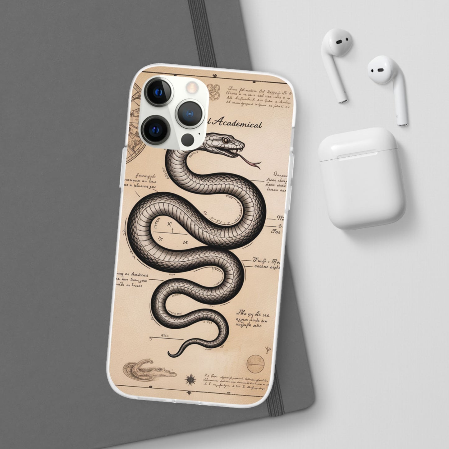 Flexi Cases - Dark Academia Snake & Celestial Map Collage Phone Cover