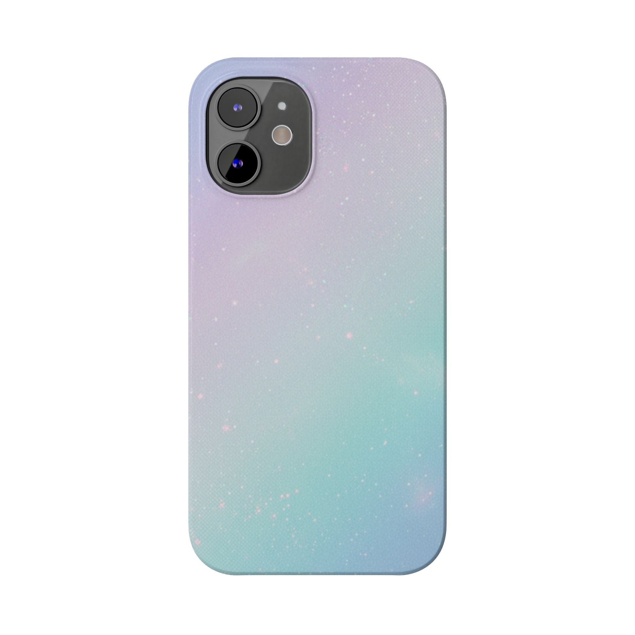 Opalescent Cosmic Slim Phone Case — Shimmering Moon Dust Purple & Blue Gradient