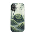 Mystical Forest Slim Phone Case — Dreamy Studio Ghibli‑Style Foggy Hills