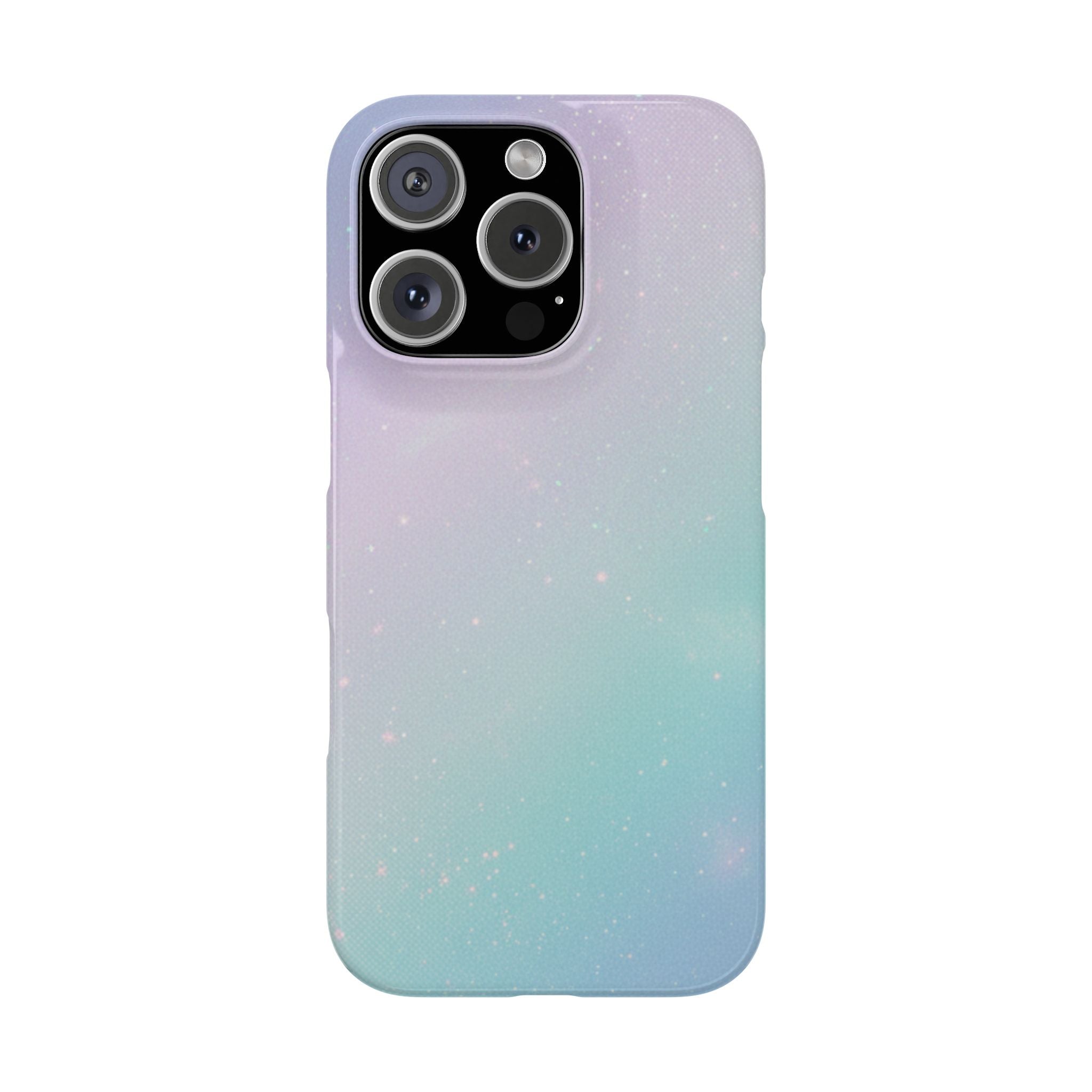 Opalescent Cosmic Slim Phone Case — Shimmering Moon Dust Purple & Blue Gradient