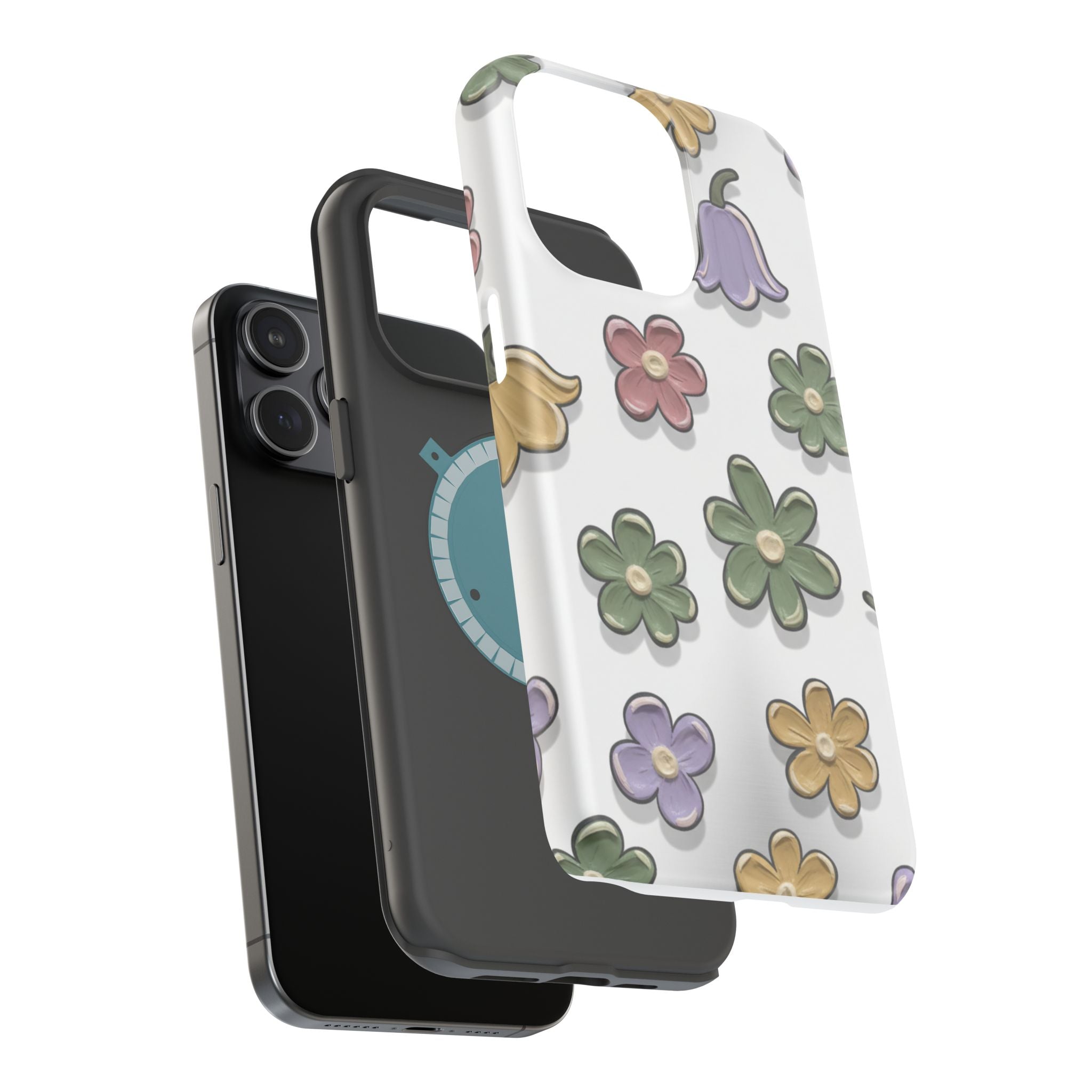 Magnetic Case — Whimsical Pastel Wildflower Design