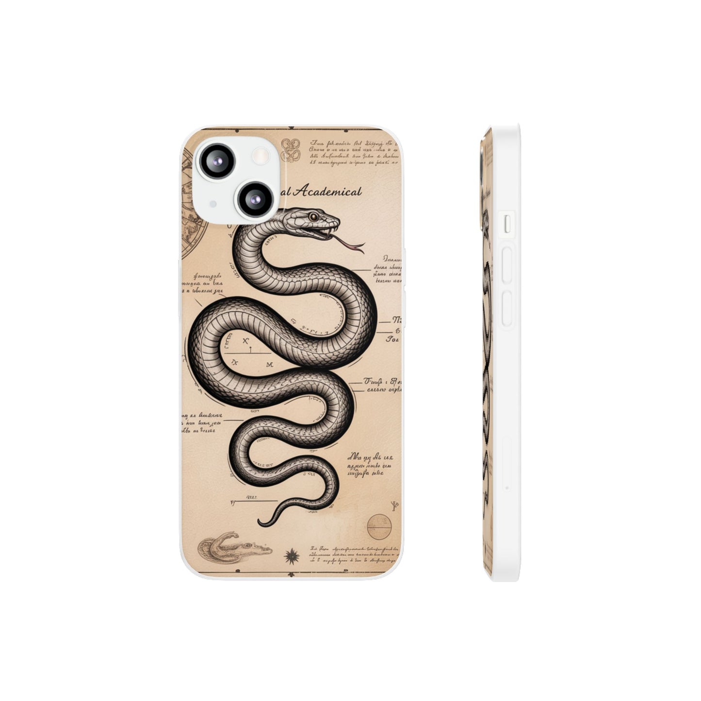 Flexi Cases - Dark Academia Snake & Celestial Map Collage Phone Cover