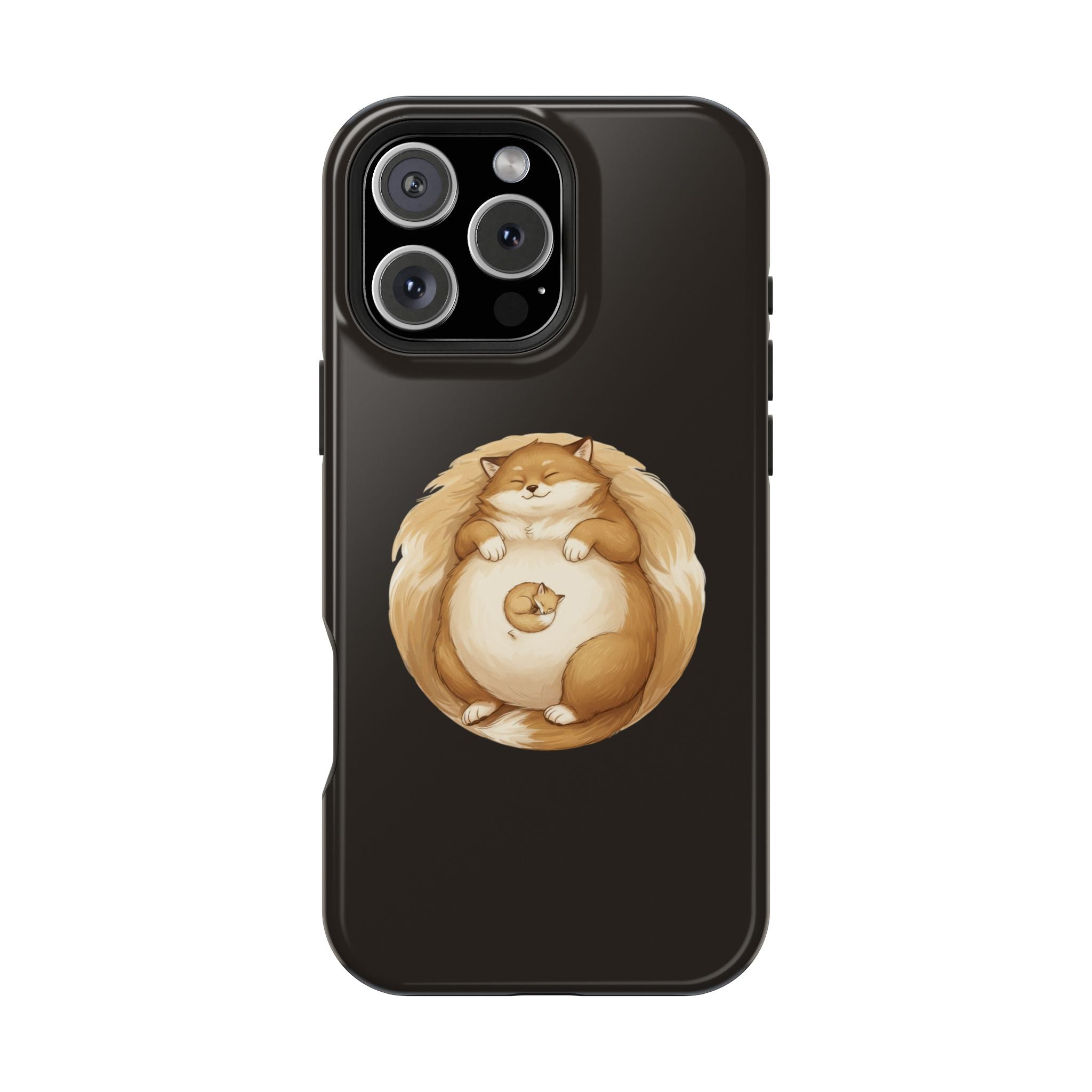 Calm Companions Magnetic Impact-Resistant Case — Storybook Sleepy Animal Illustration