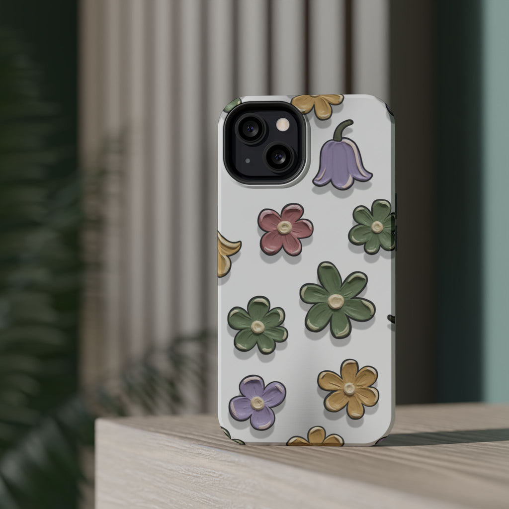 Magnetic Case — Whimsical Pastel Wildflower Design