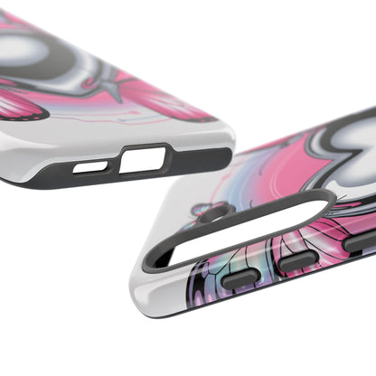 Phone Case - Y2K Aesthetic Chrome Hearts and Butterflies, Cybercore 2000s Vibe