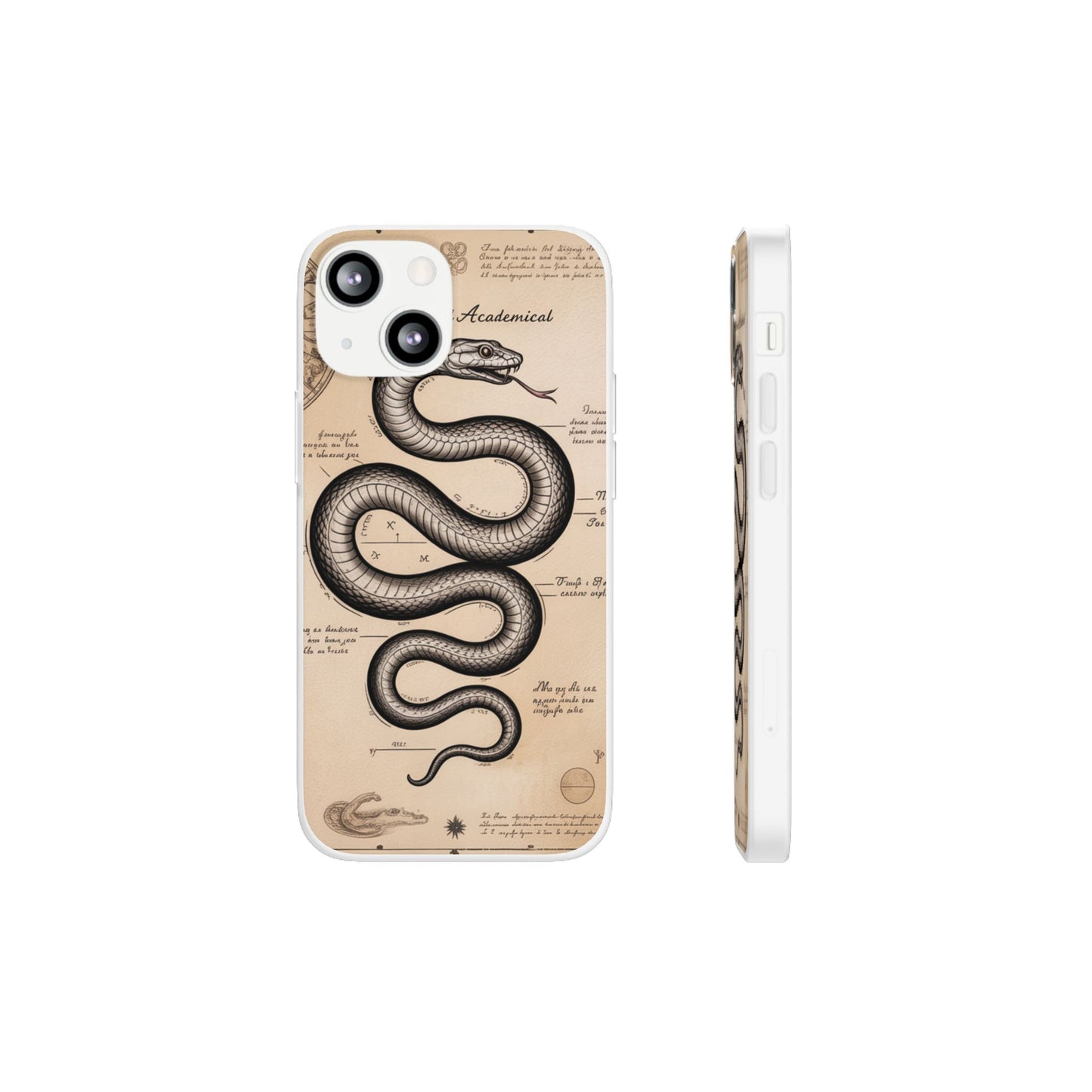 Flexi Cases - Dark Academia Snake & Celestial Map Collage Phone Cover
