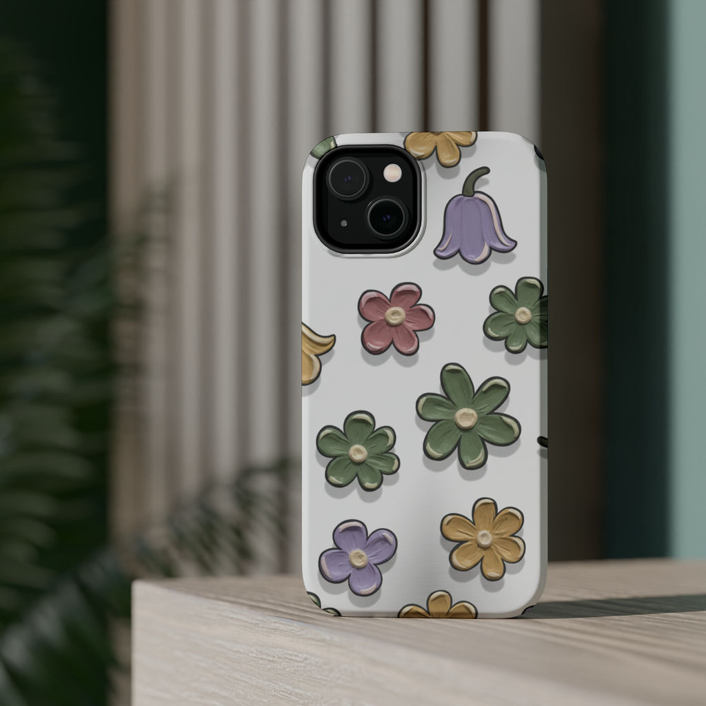 Magnetic Case — Whimsical Pastel Wildflower Design