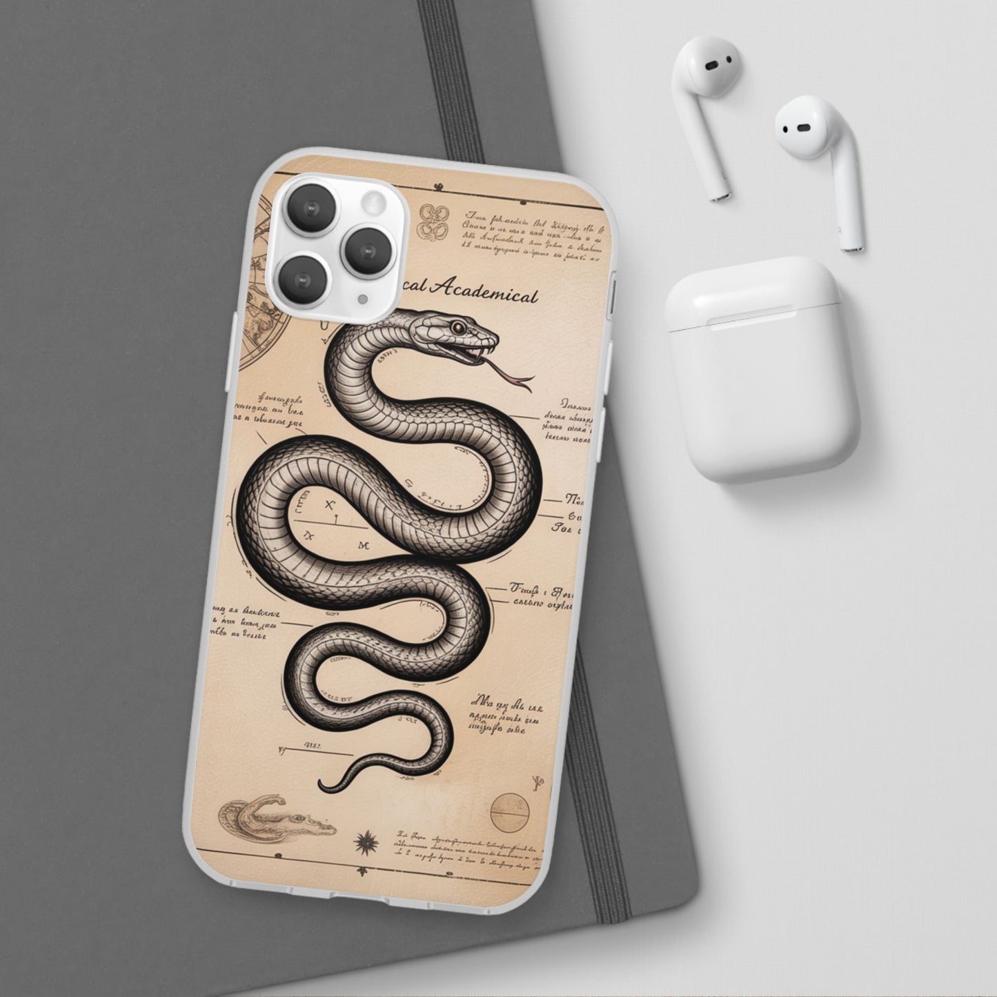 Flexi Cases - Dark Academia Snake & Celestial Map Collage Phone Cover