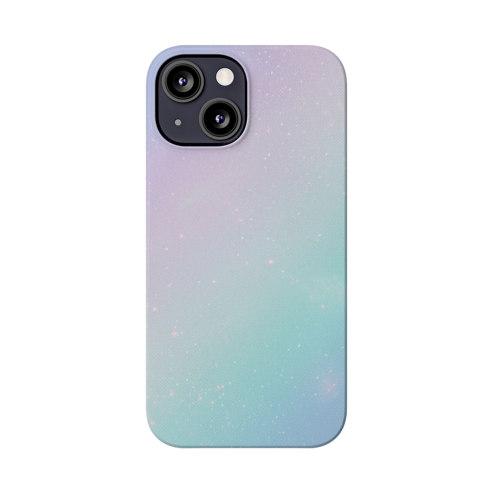 Opalescent Cosmic Slim Phone Case — Shimmering Moon Dust Purple & Blue Gradient