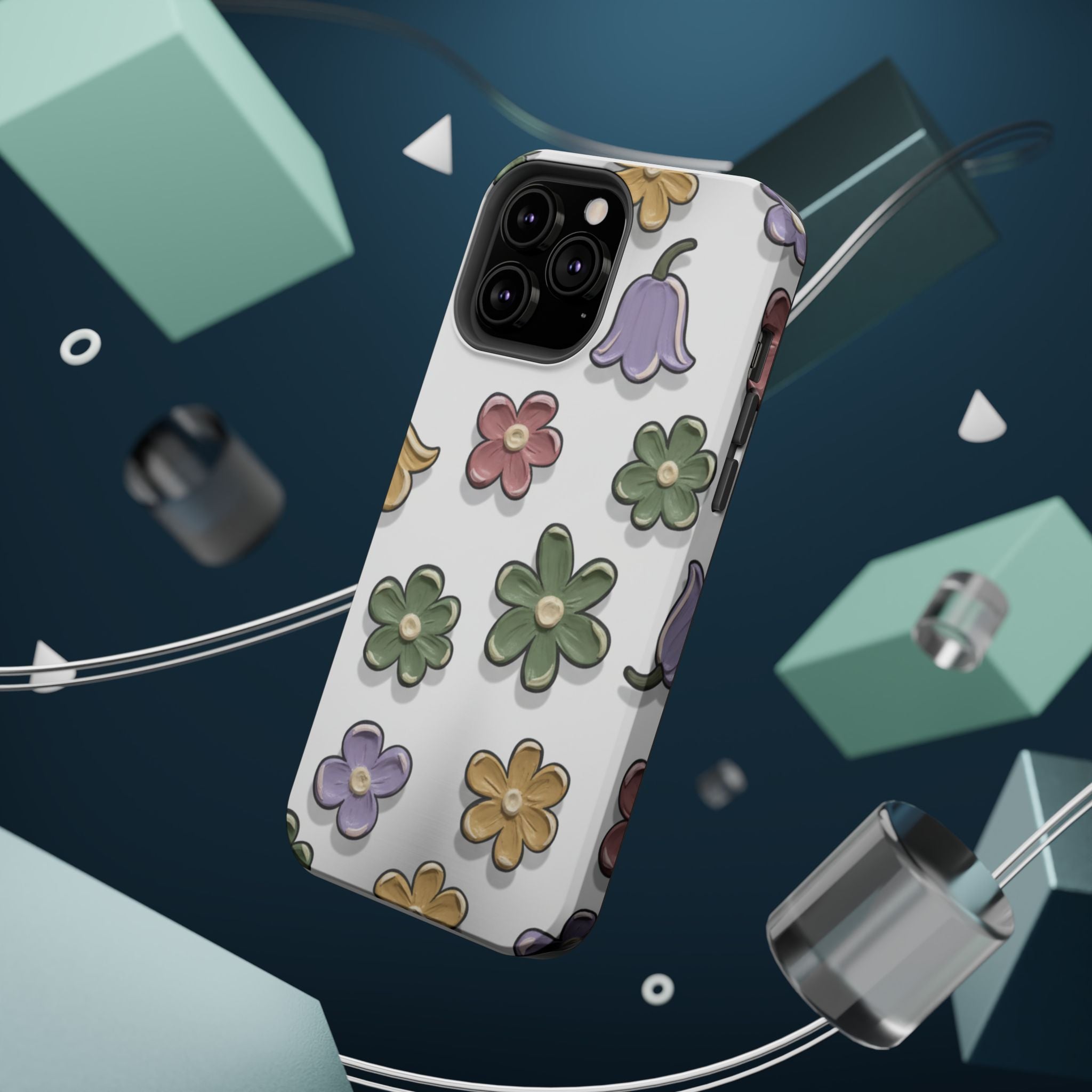 Magnetic Case — Whimsical Pastel Wildflower Design