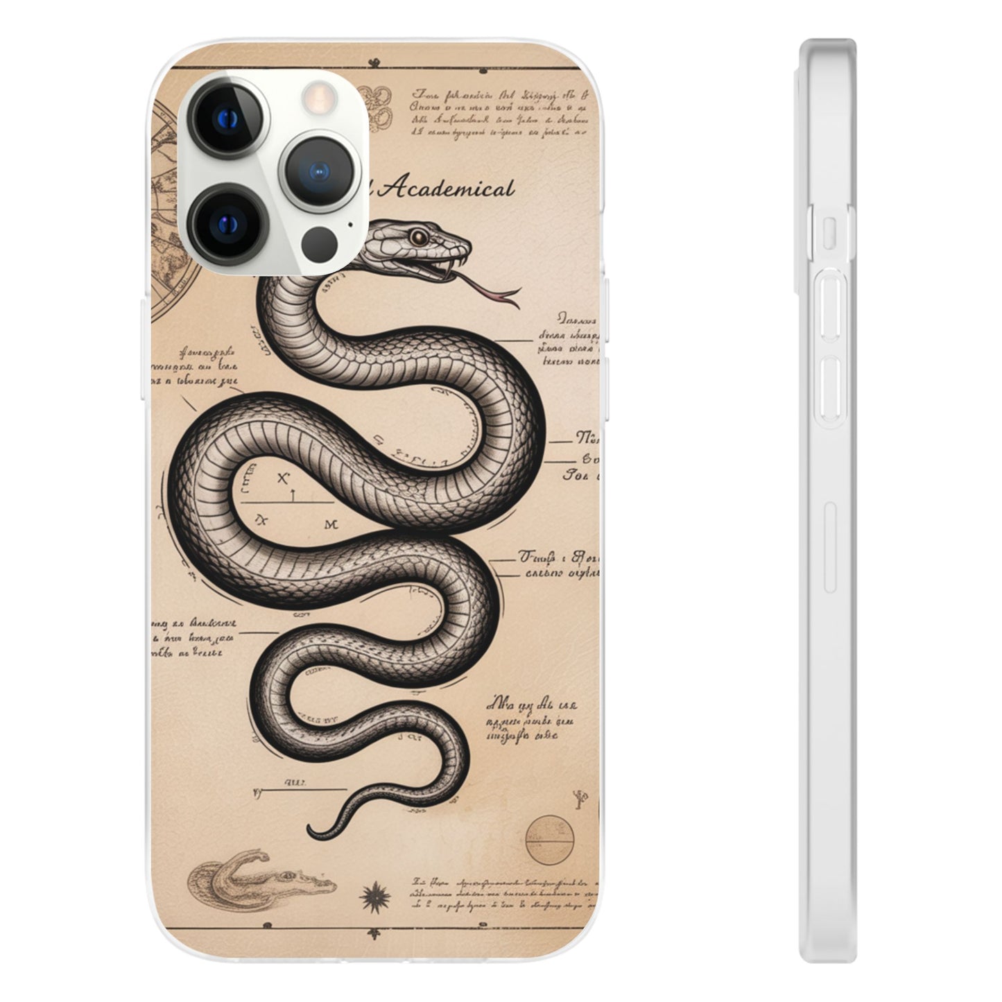Flexi Cases - Dark Academia Snake & Celestial Map Collage Phone Cover