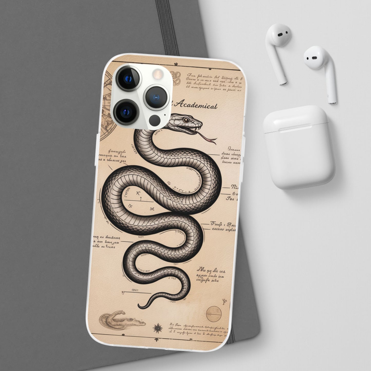 Flexi Cases - Dark Academia Snake & Celestial Map Collage Phone Cover