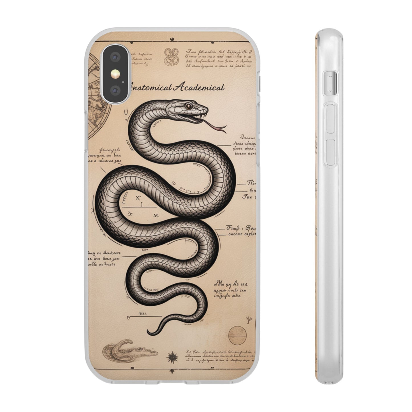 Flexi Cases - Dark Academia Snake & Celestial Map Collage Phone Cover