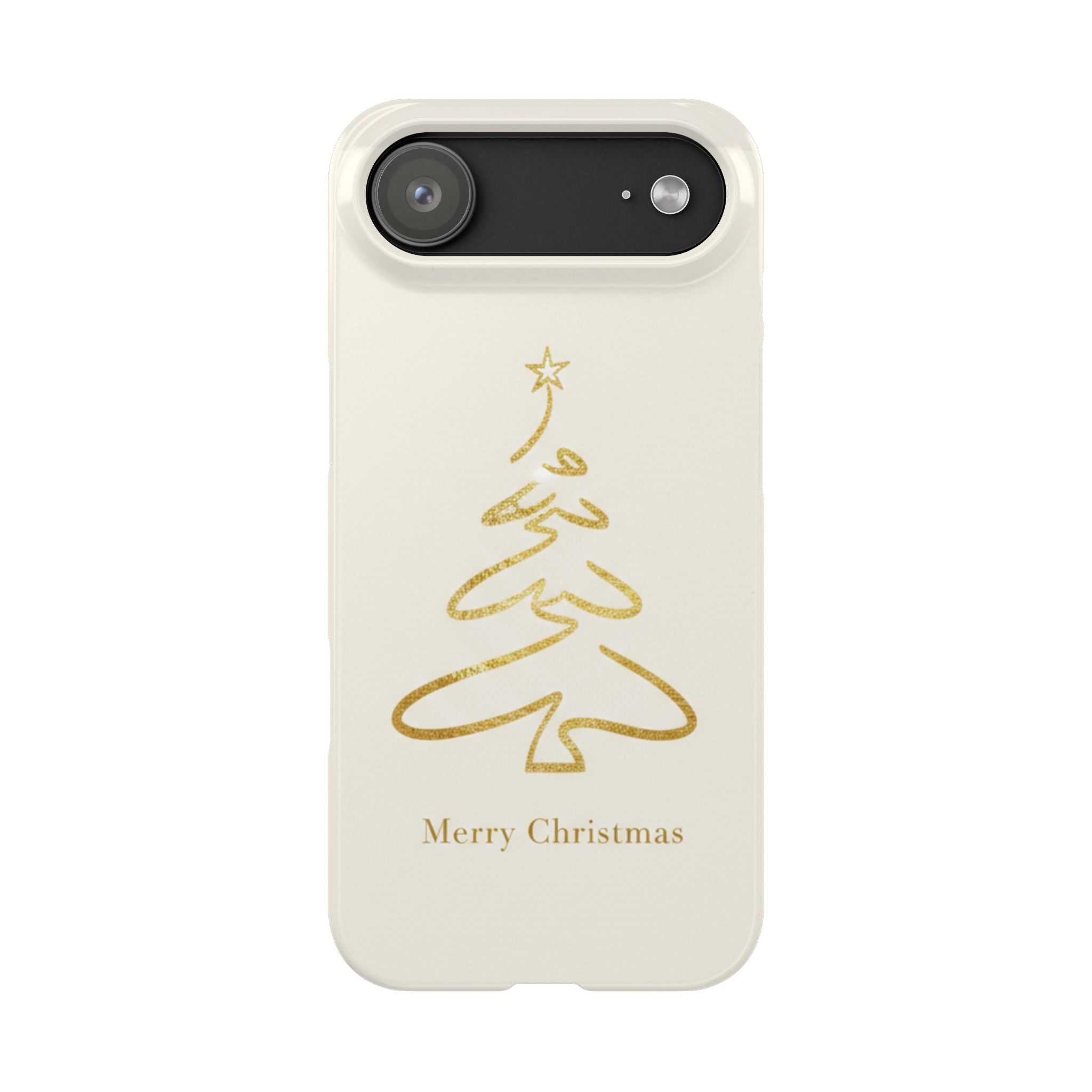 Minimalist Gold Foil Christmas Tree Slim Phone Case