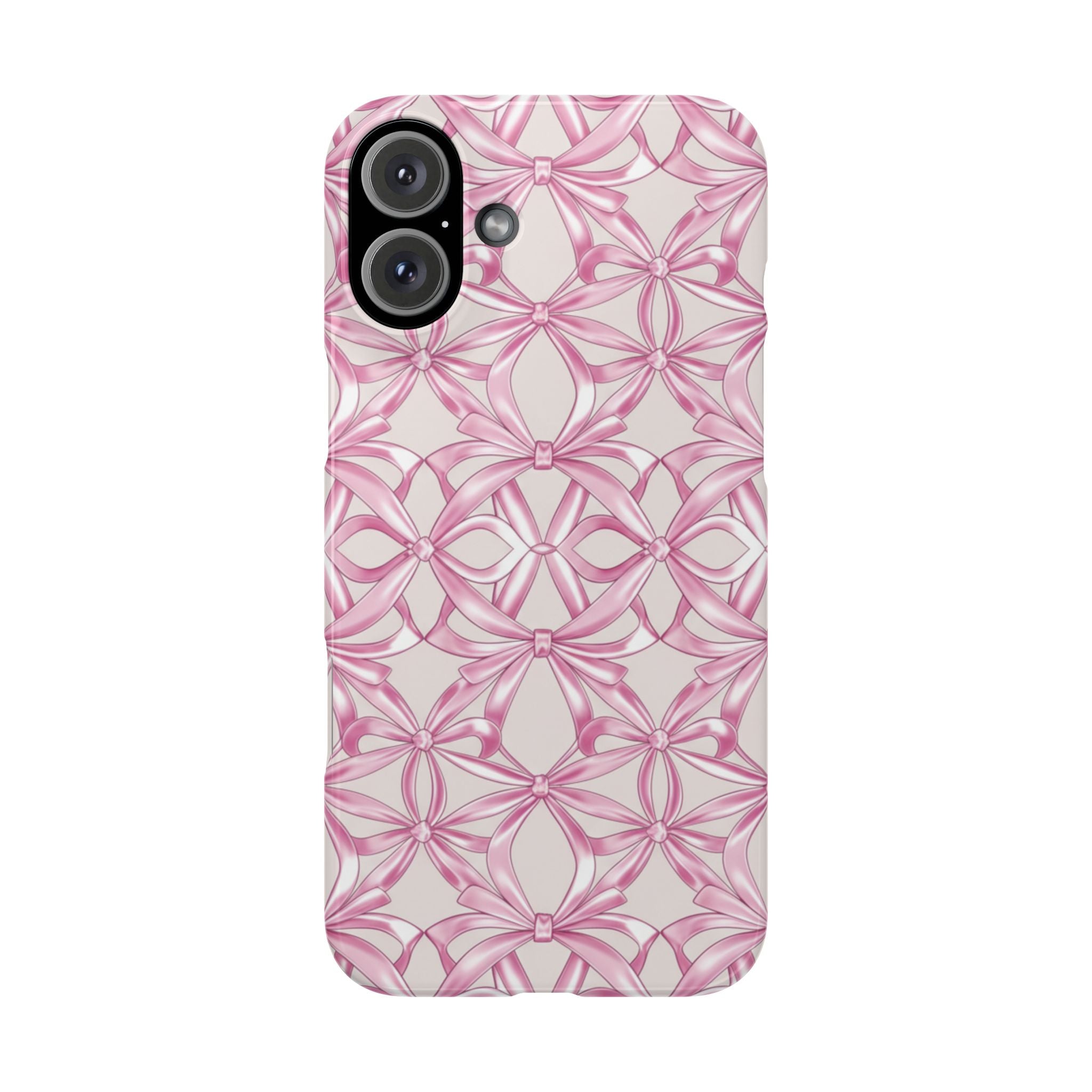 The Cyber-Bow: Seamless Liquid Pink Chrome Phone Case – Y2K Coquette Aesthetic