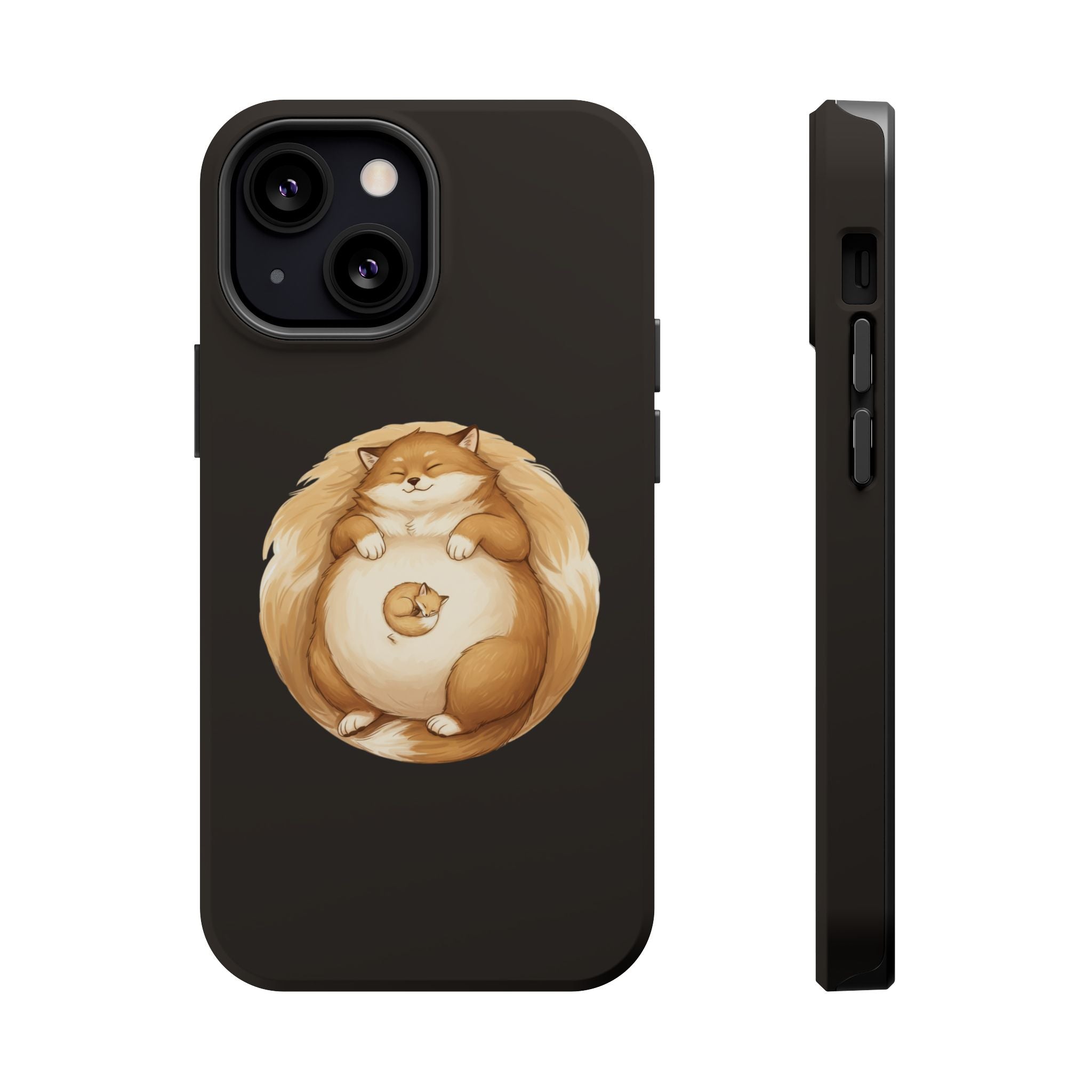 Calm Companions Magnetic Impact-Resistant Case — Storybook Sleepy Animal Illustration