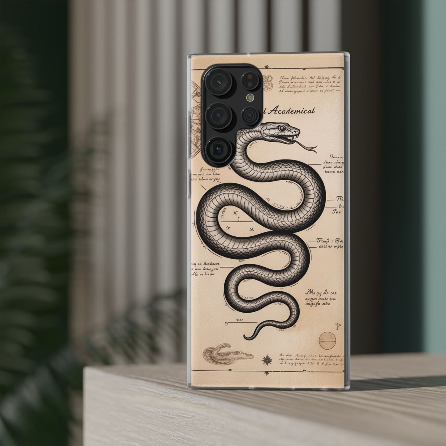 Flexi Cases - Dark Academia Snake & Celestial Map Collage Phone Cover